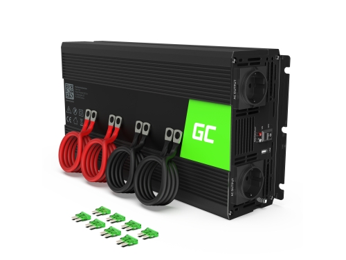 Green Cell ® 3000W / 6000W tiszta szinusz-feszültség-konverter inverter 12V 220V-os inverter USB