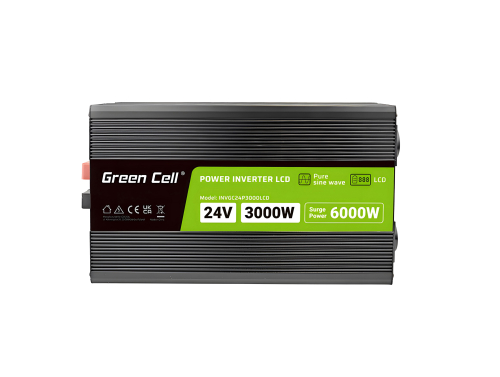 Green Cell ® 500W / 1000W tiszta szinuszhullámú frekvenciaváltó 12V 230 V-os inverter